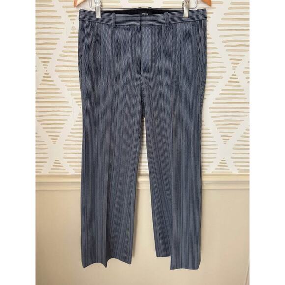 THEORY Women’s Size 8 Demitra 2 Eldora Stripe Flare Wool Pants - Picture 3 of 10